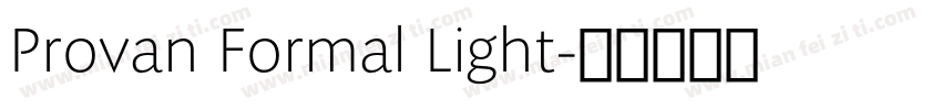 Provan Formal Light字体转换
